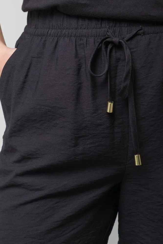 Shorts With Trims Black