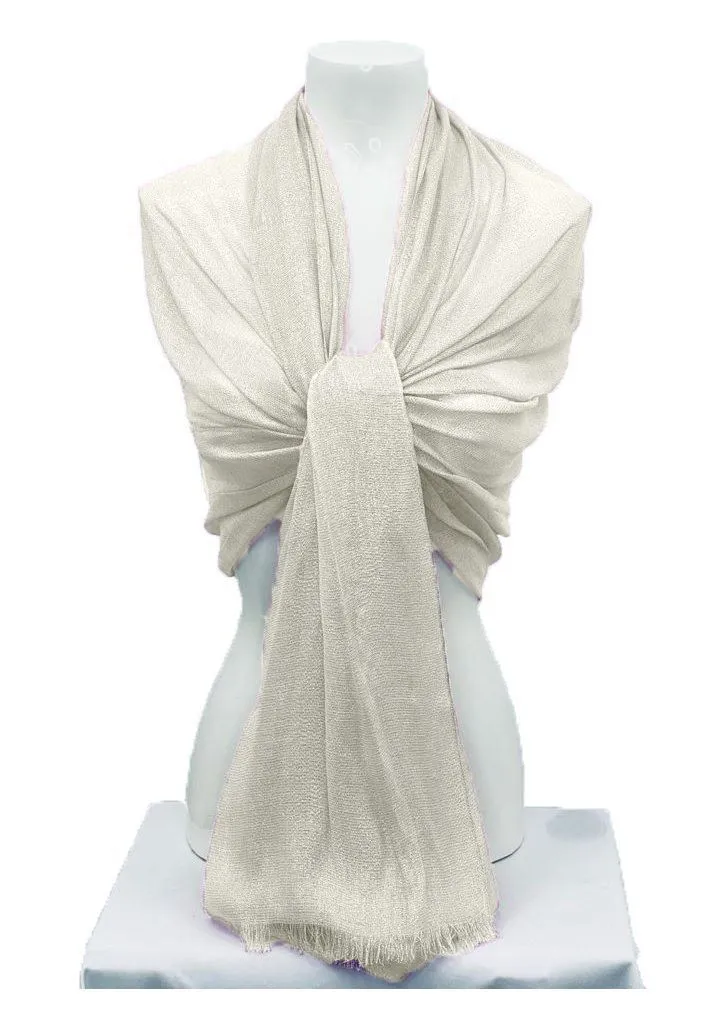 Soft Crimp Scarf-Cream-STD