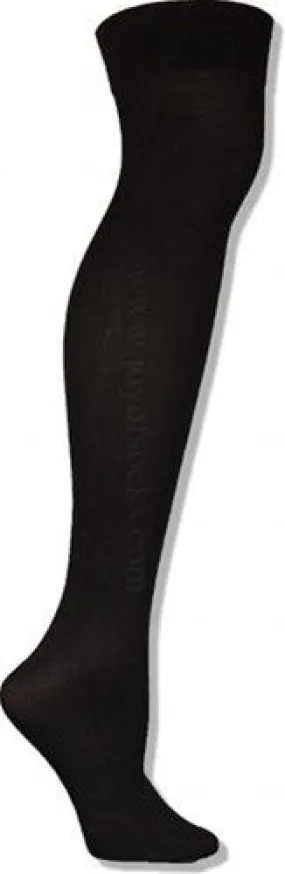Solid Black Thigh High Stockings (Women's)