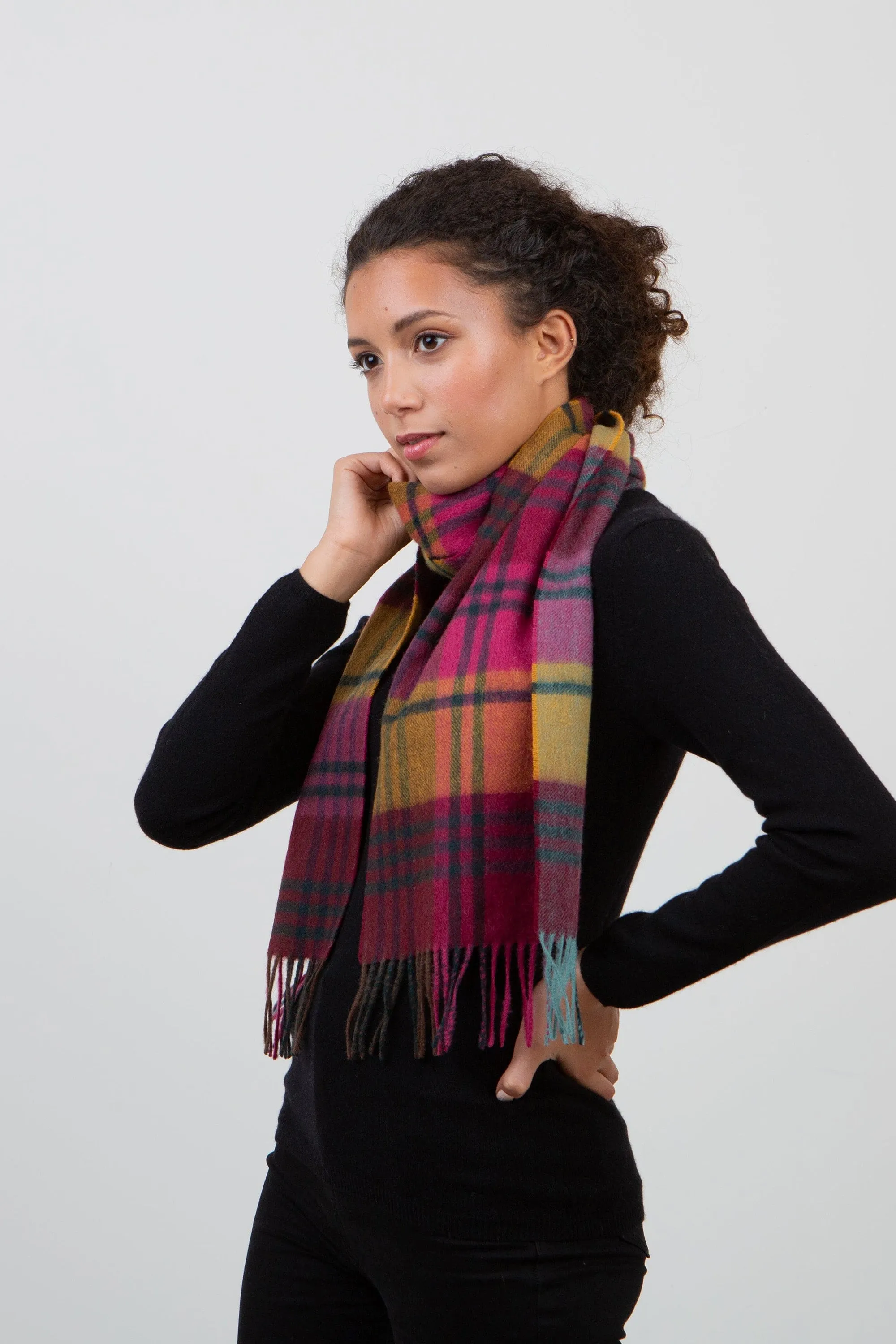 Square Check Lambswool Scarf - Jk Spice