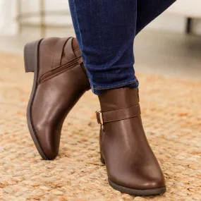Stride In Style Booties, Brown