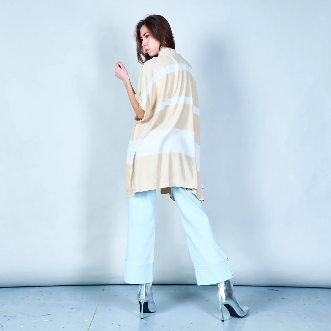 Striped lightweight open cardigan wholesale