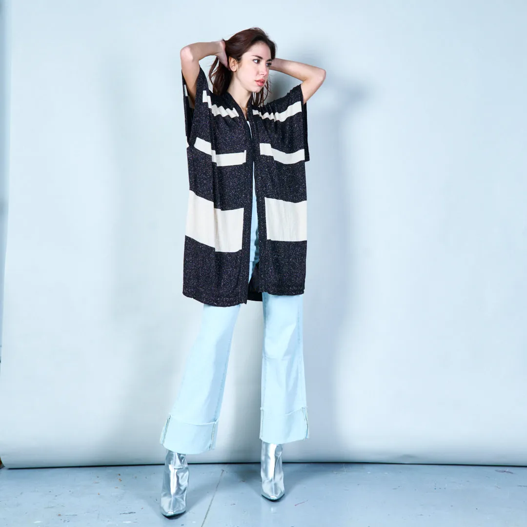 Striped lightweight open cardigan wholesale