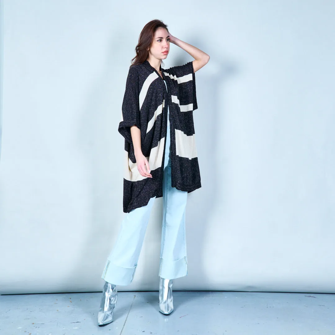 Striped lightweight open cardigan wholesale