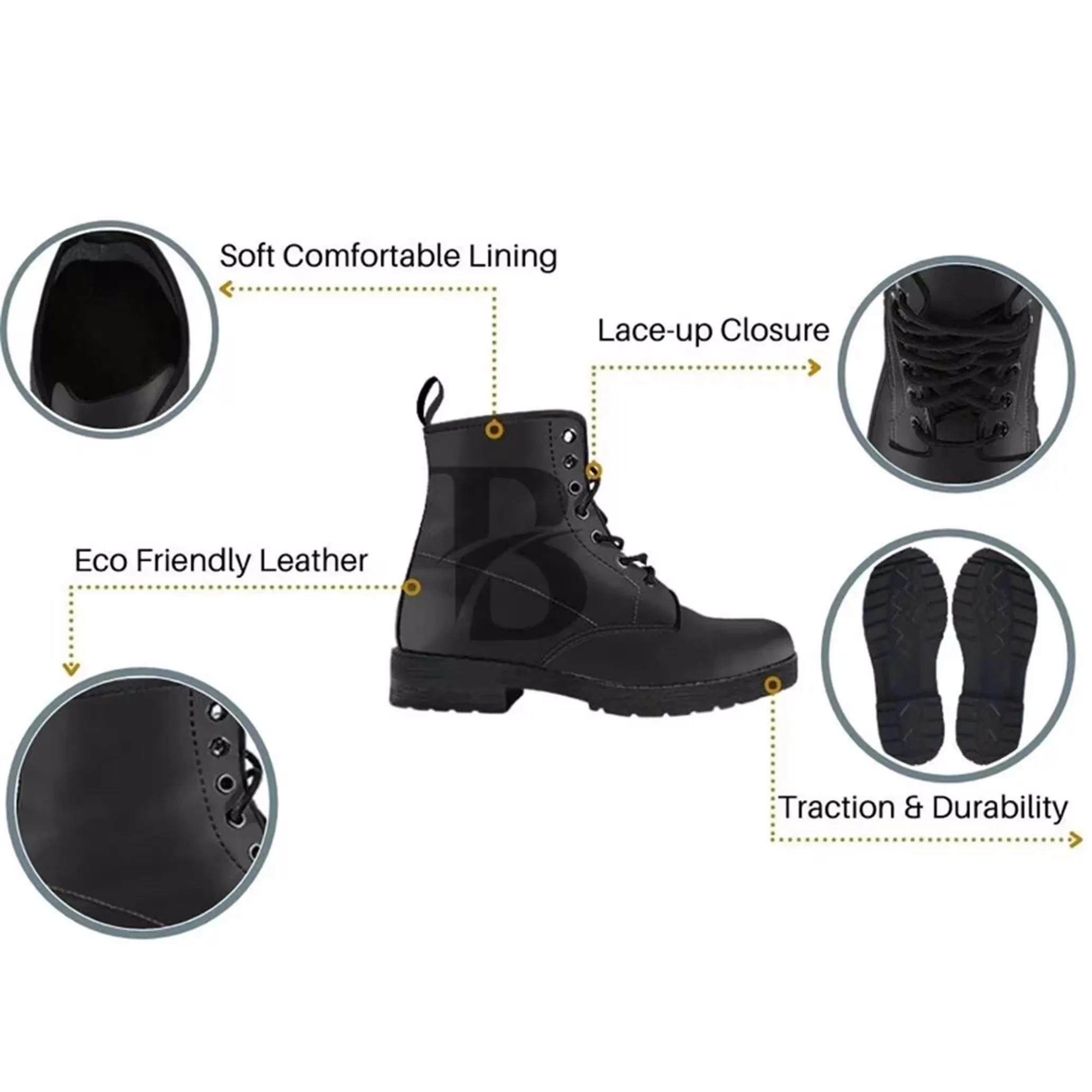 The Sun & Moon Galaxy Women's Vegan Leather Combat Boots