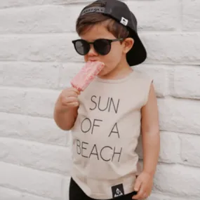 Trilogy Design Co - Sun of a Beach Muscle Tank in Sand