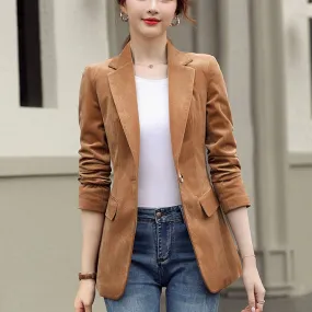 Turn Down Collar Long Sleeves Blazer