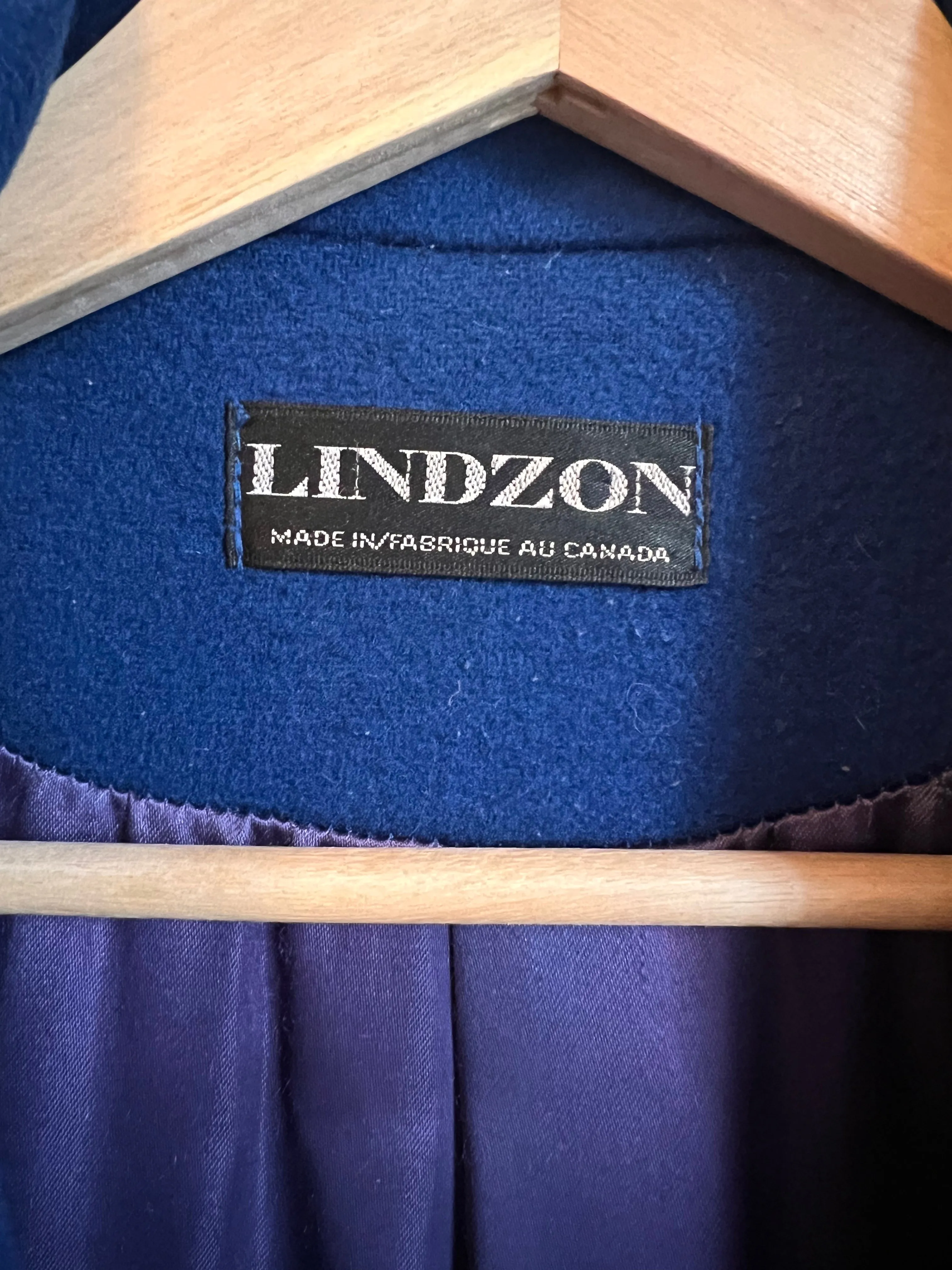 Vintage 80's Lapis Blue Wool Coat