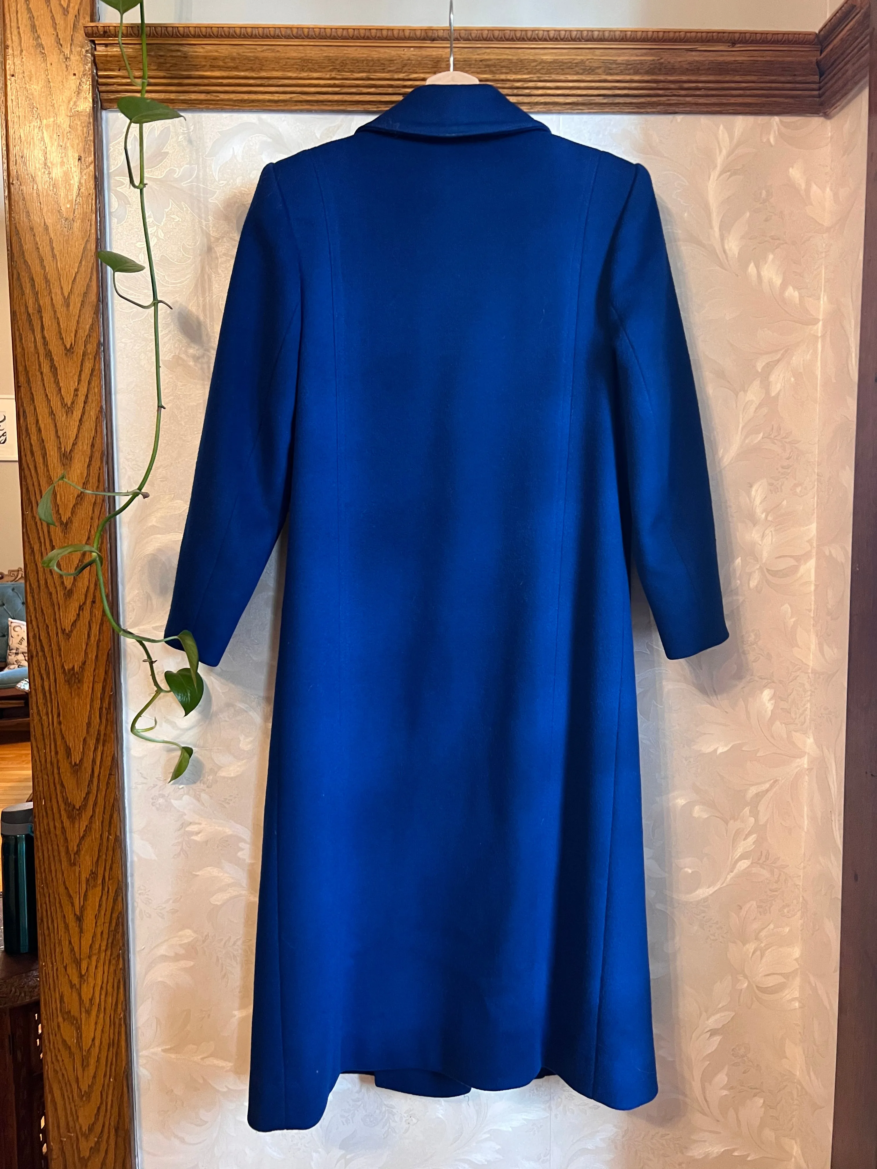 Vintage 80's Lapis Blue Wool Coat