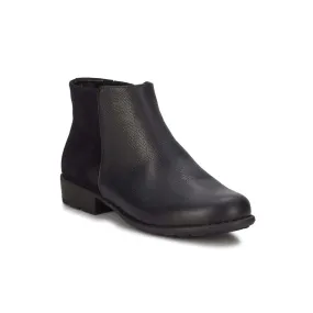 Walking Cradles Wc Lewis Women Put On Bootie In Black Tumbled Leather