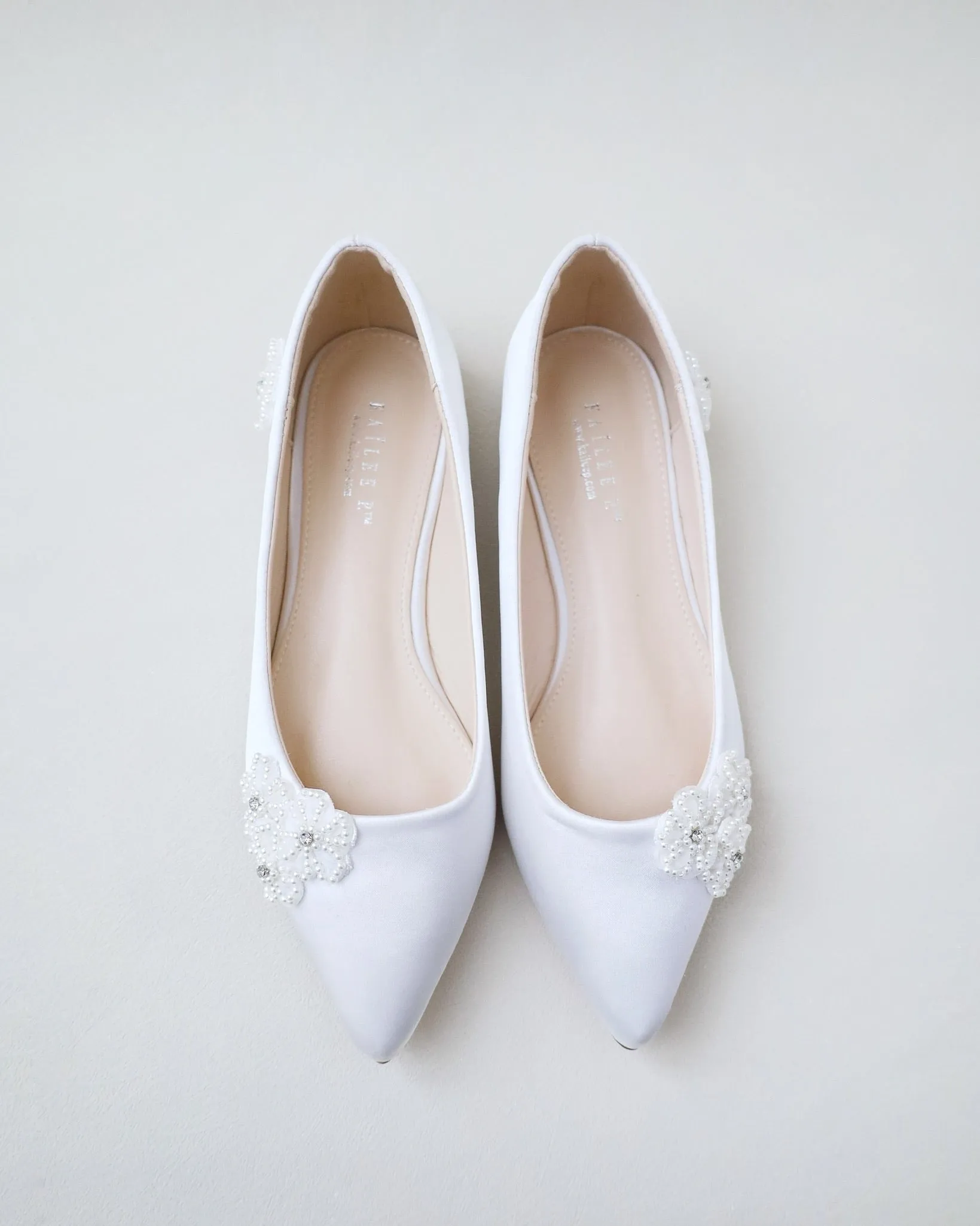 Wedding Flats with All Pearls Chassia Flowers