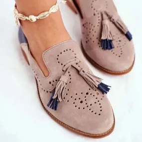 Woman Pointed Flat Classic Leather Shoes