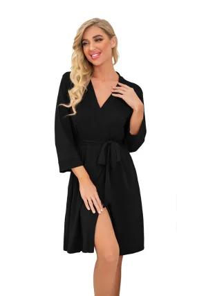 Women Kimono Robes Short Lightweight Robe Soft Knit Sleepwear