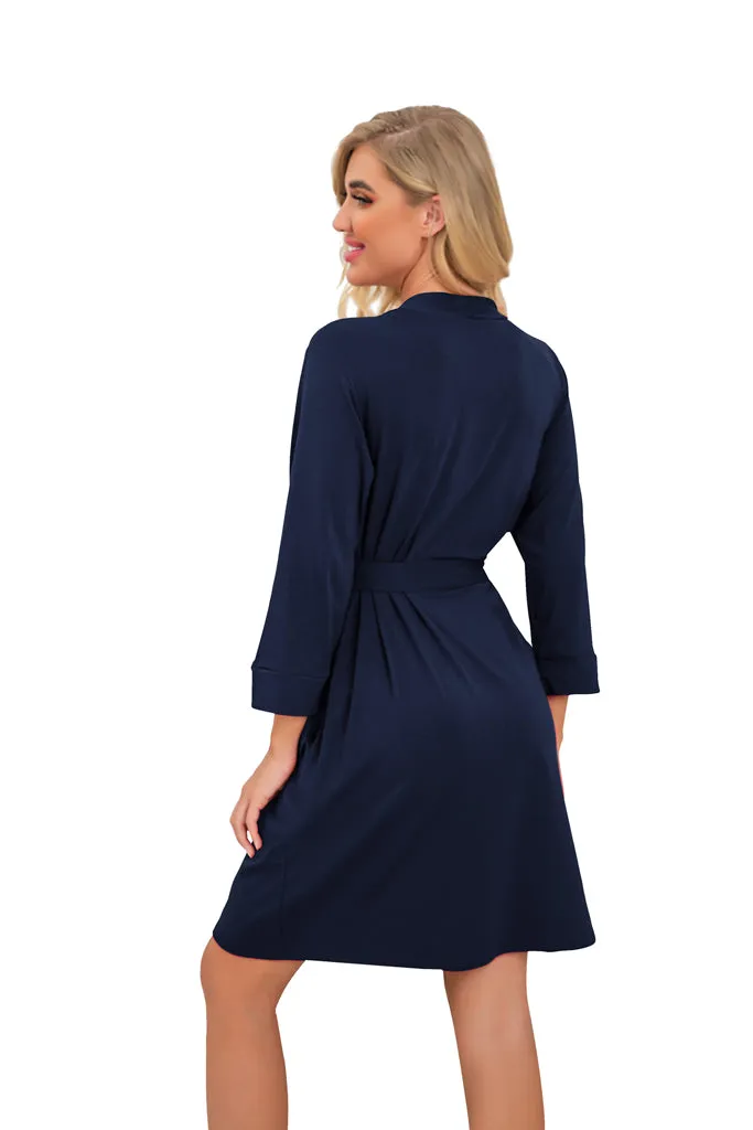 Women Kimono Robes Short Lightweight Robe Soft Knit Sleepwear