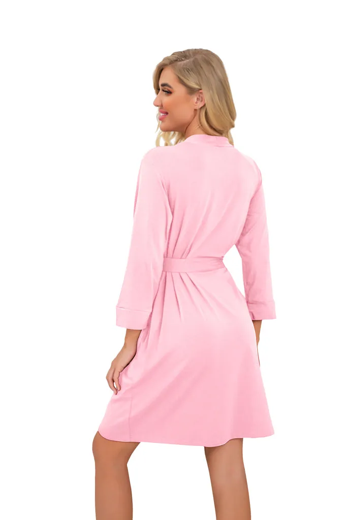 Women Kimono Robes Short Lightweight Robe Soft Knit Sleepwear