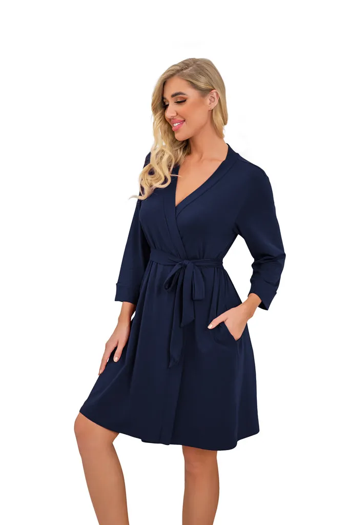 Women Kimono Robes Short Lightweight Robe Soft Knit Sleepwear