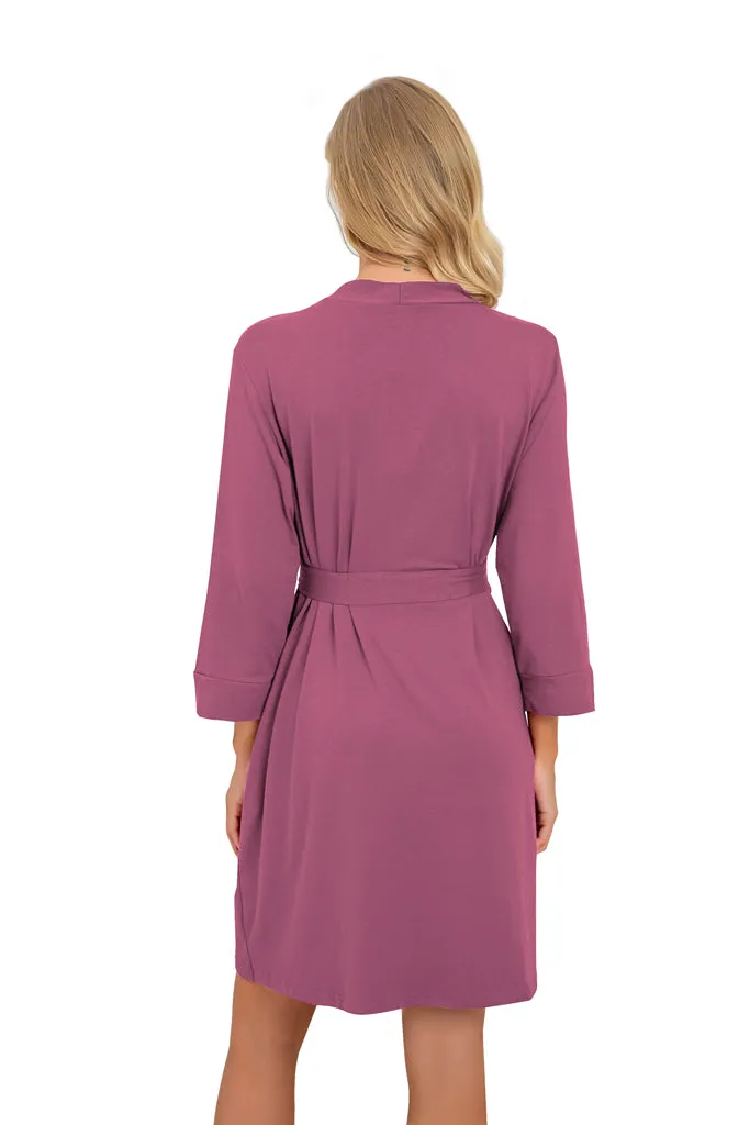 Women Kimono Robes Short Lightweight Robe Soft Knit Sleepwear