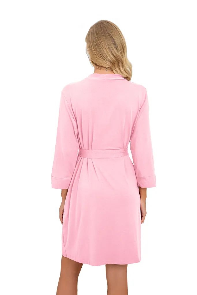 Women Kimono Robes Short Lightweight Robe Soft Knit Sleepwear