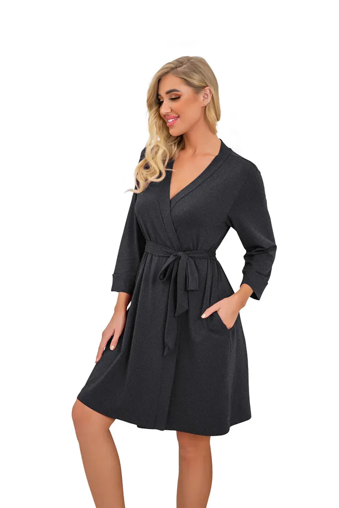Women Kimono Robes Short Lightweight Robe Soft Knit Sleepwear