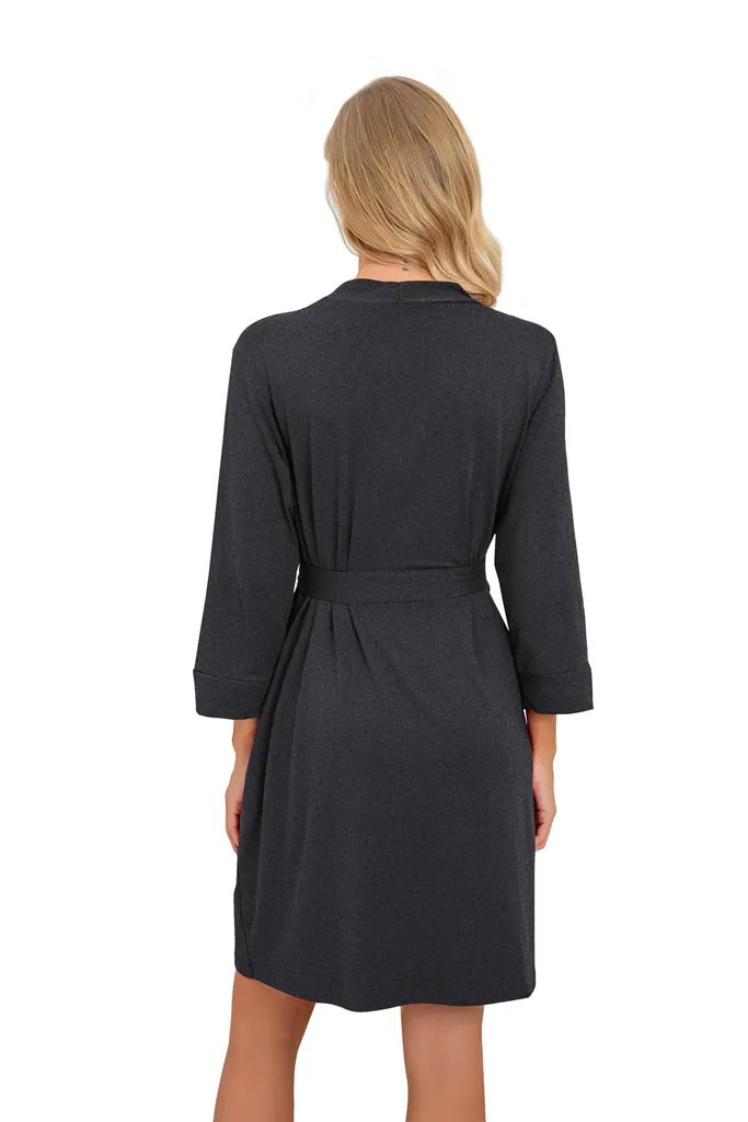 Women Kimono Robes Short Lightweight Robe Soft Knit Sleepwear