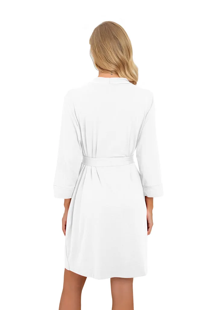 Women Kimono Robes Short Lightweight Robe Soft Knit Sleepwear