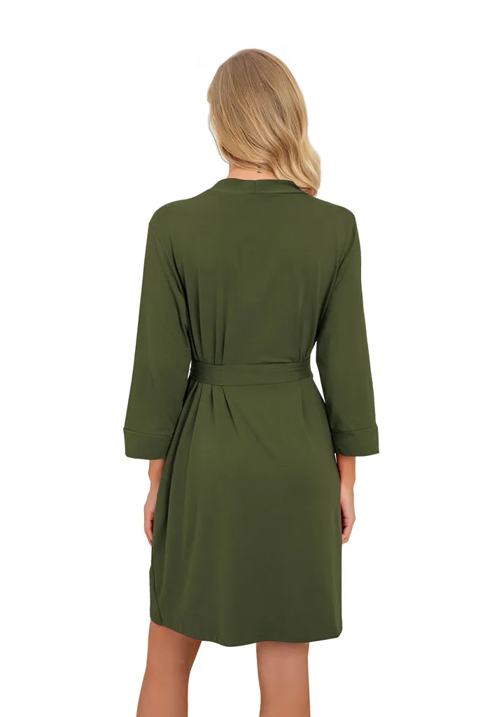 Women Kimono Robes Short Lightweight Robe Soft Knit Sleepwear