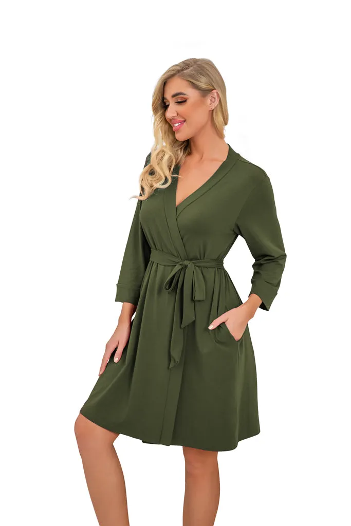 Women Kimono Robes Short Lightweight Robe Soft Knit Sleepwear