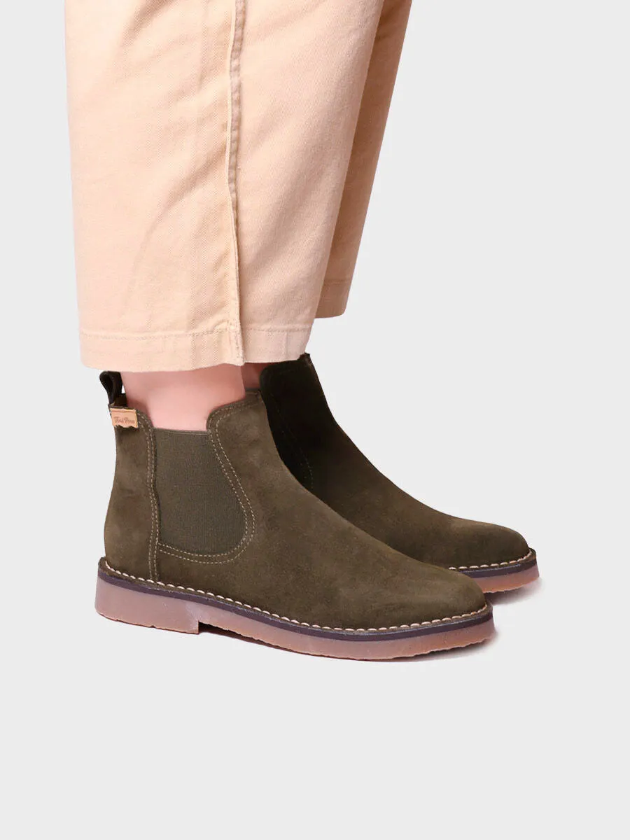 Women's Ankle boot in Suede in Khaki - ISA-SY
