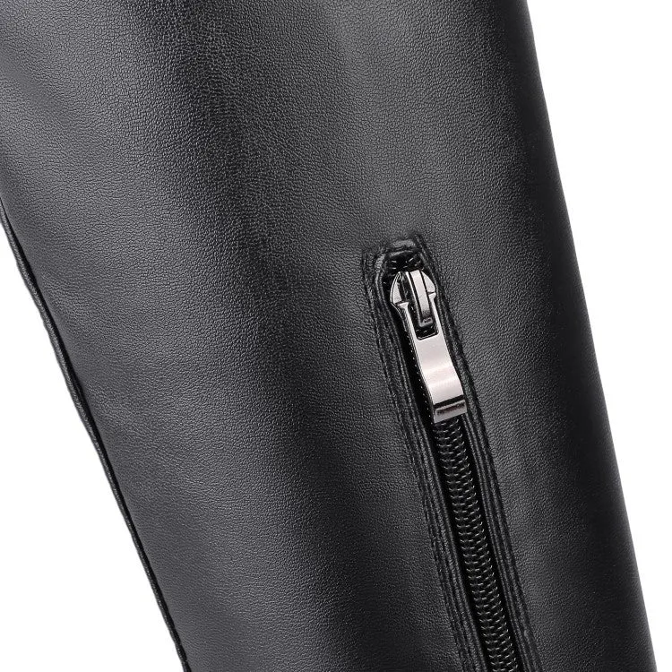 Women's low heels winter over the knee boots