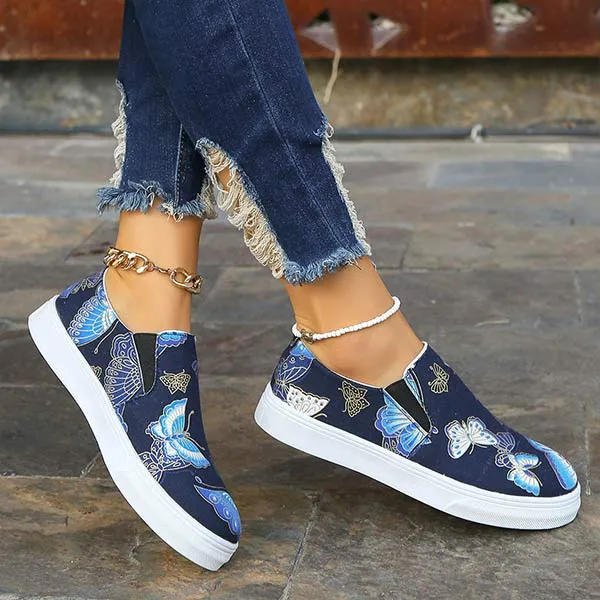 Women's Round-Toe Slip-On Slip-On Casual Shoes 99370692C