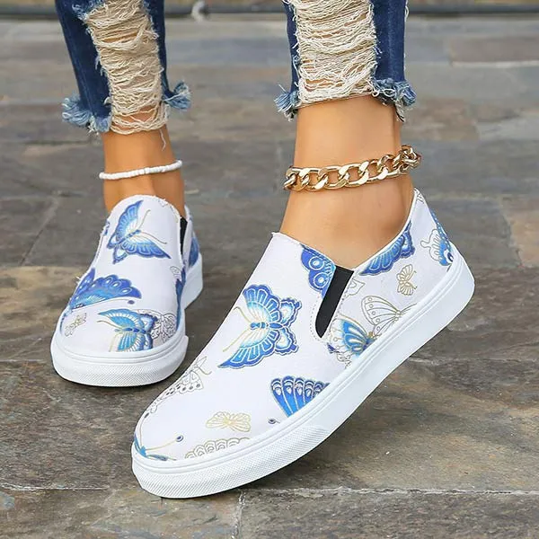 Women's Round-Toe Slip-On Slip-On Casual Shoes 99370692C