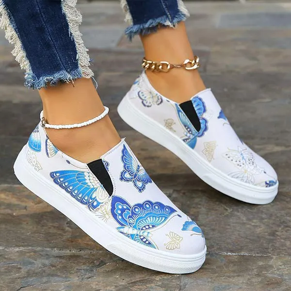Women's Round-Toe Slip-On Slip-On Casual Shoes 99370692C