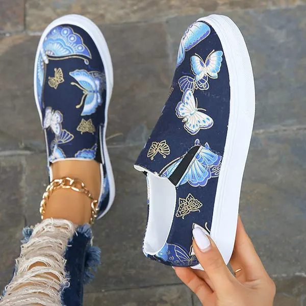 Women's Round-Toe Slip-On Slip-On Casual Shoes 99370692C