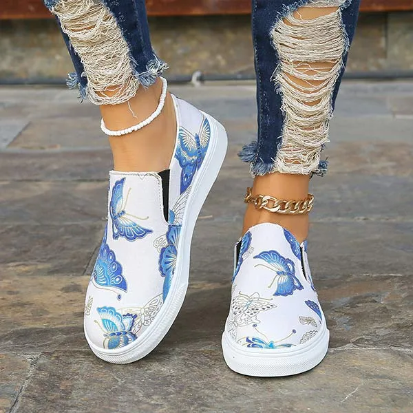 Women's Round-Toe Slip-On Slip-On Casual Shoes 99370692C