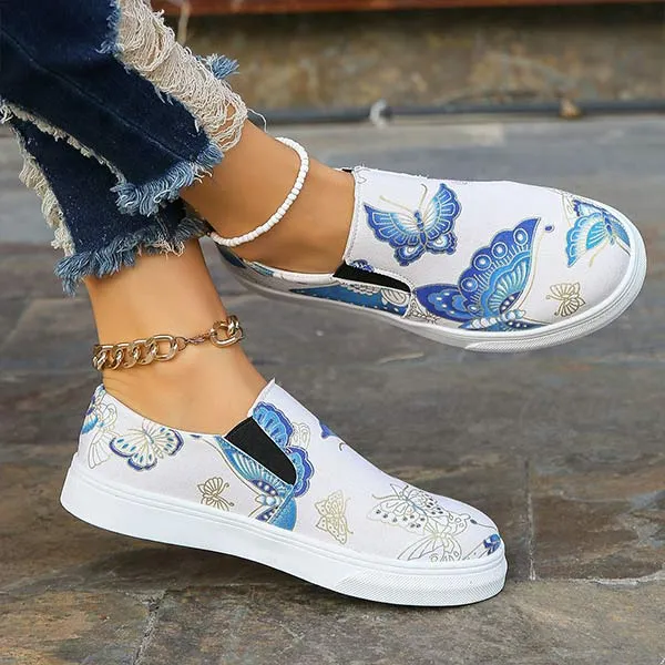 Women's Round-Toe Slip-On Slip-On Casual Shoes 99370692C