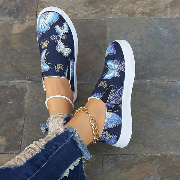 Women's Round-Toe Slip-On Slip-On Casual Shoes 99370692C
