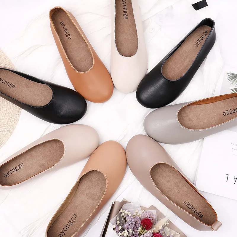 Women's soft flats Slip on comfy driving shoes casual daily work flats