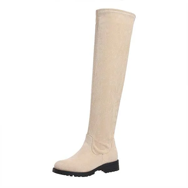 Women's Suede Over-the-Knee Boots 40238816C