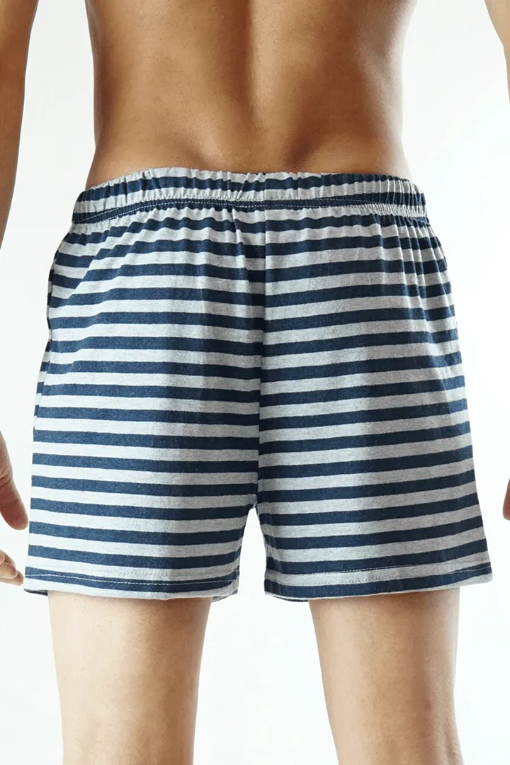 Yarn dyed Jersey Boxer Shorts - Grey