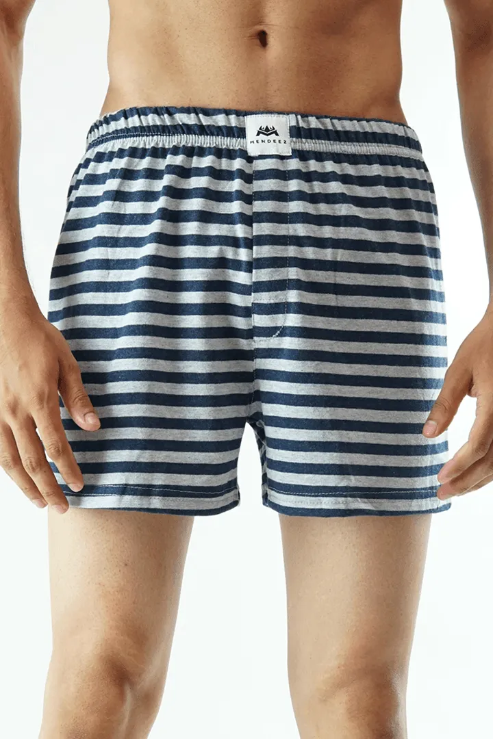 Yarn dyed Jersey Boxer Shorts - Grey