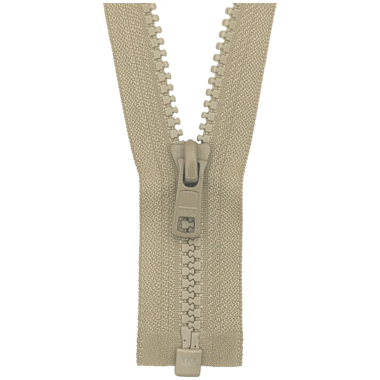 YKK Open End Zip - Medium Plastic | colour 572 sand