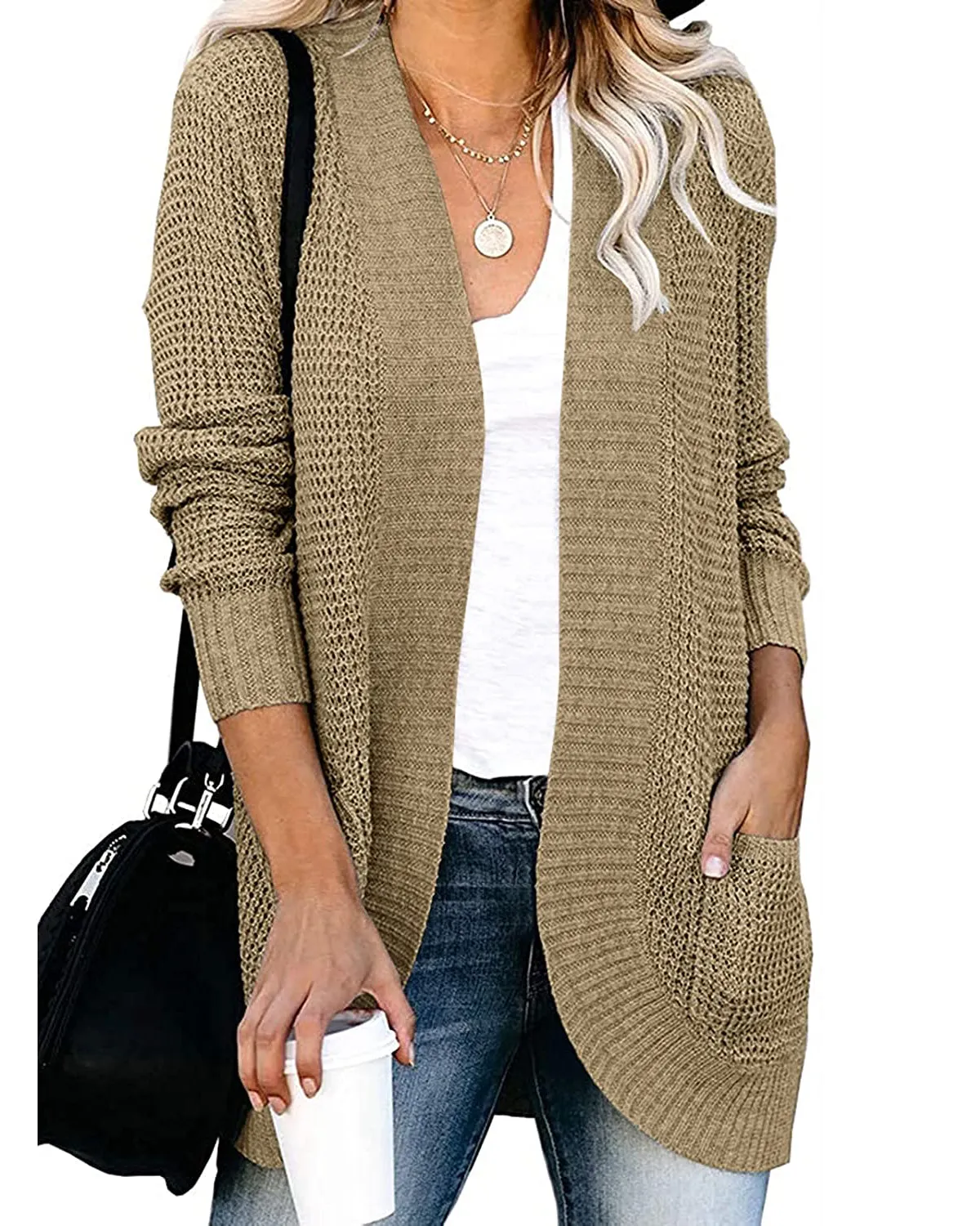 ZESICA Lightweight Soft Knit Sweater Cardigan