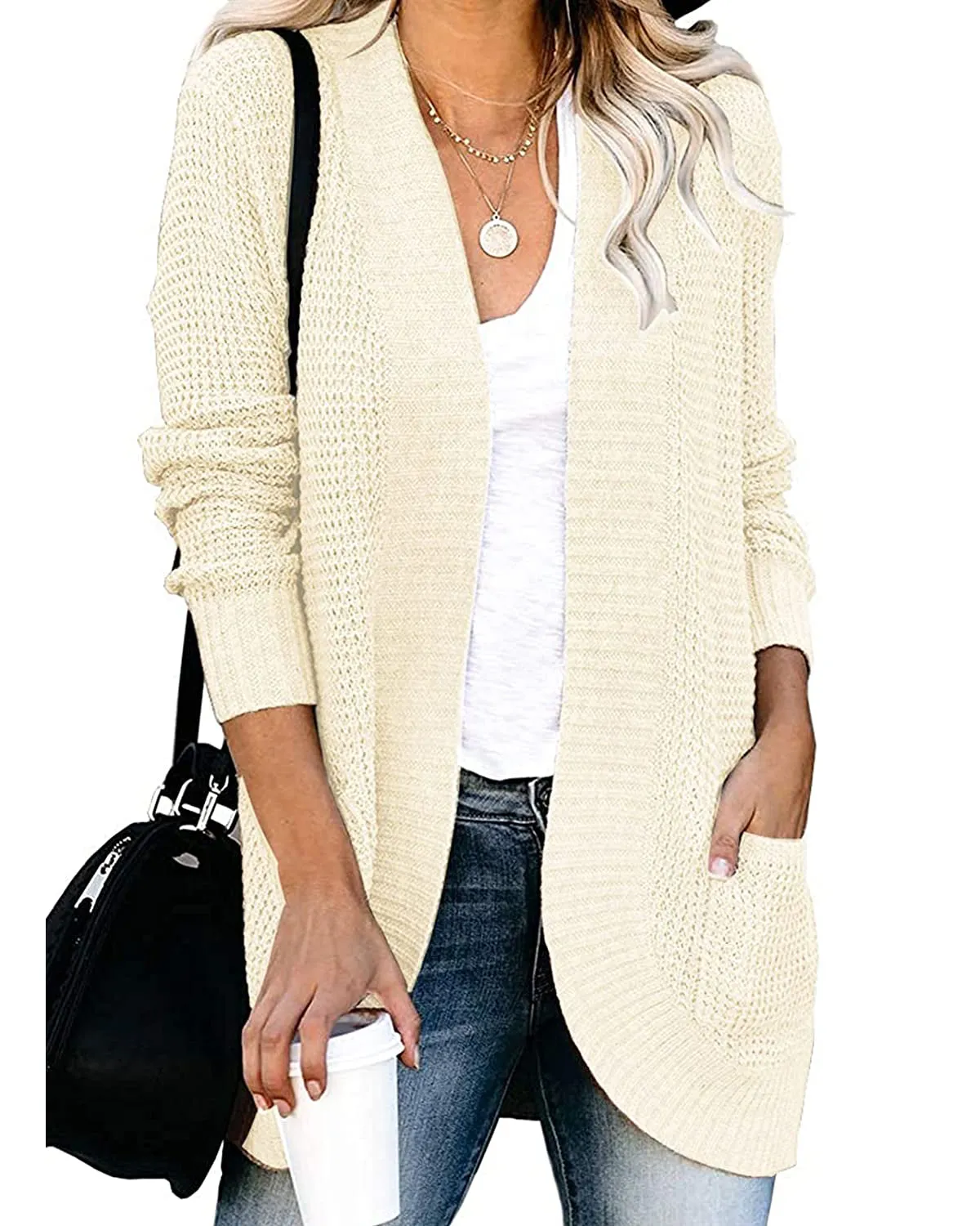 ZESICA Lightweight Soft Knit Sweater Cardigan