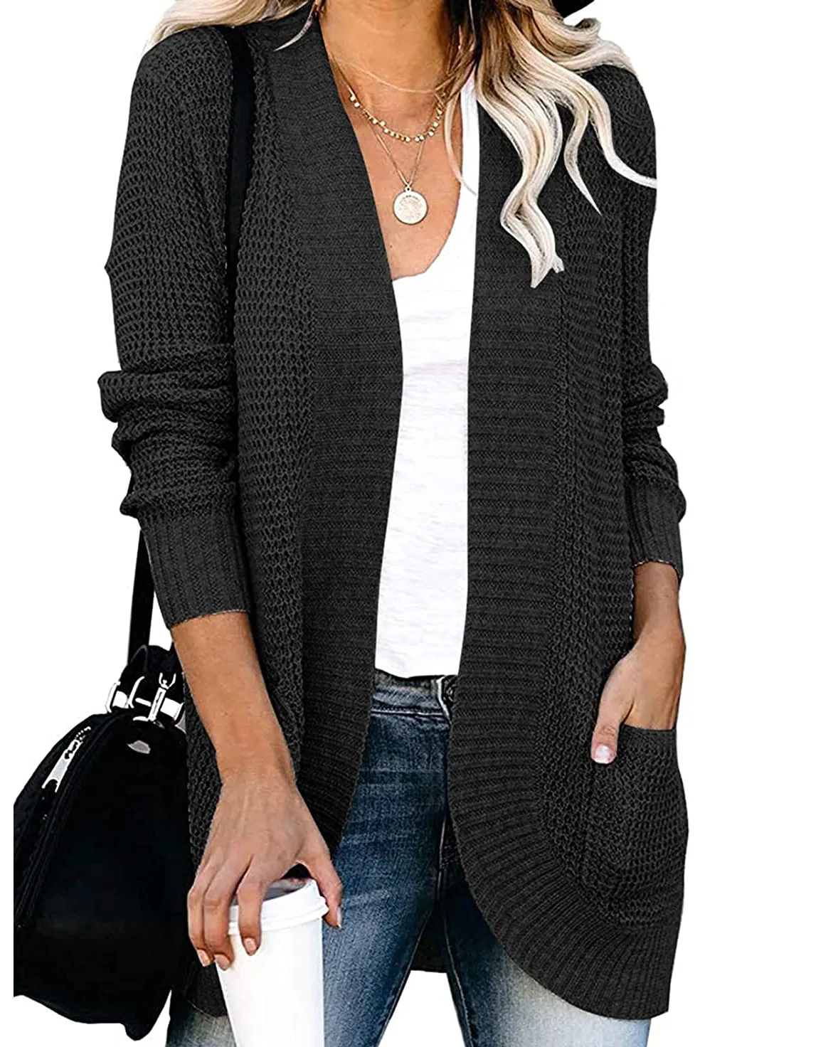 ZESICA Lightweight Soft Knit Sweater Cardigan